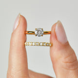 0.52ct Salt and Pepper Diamond Ring