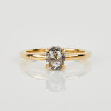 0.57ct Oval Salt and Pepper Diamond Ring