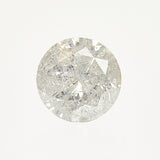 Timeless round brilliant-cut icy white ethically sourced salt and pepper diamond.