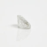 Timeless round brilliant-cut icy white ethically sourced salt and pepper diamond.