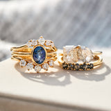 18 ct yellow gold ring stacks