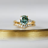 Coloured gemstone engagement rings
