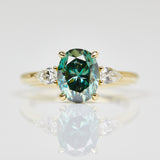 Coloured gemstone engagement rings