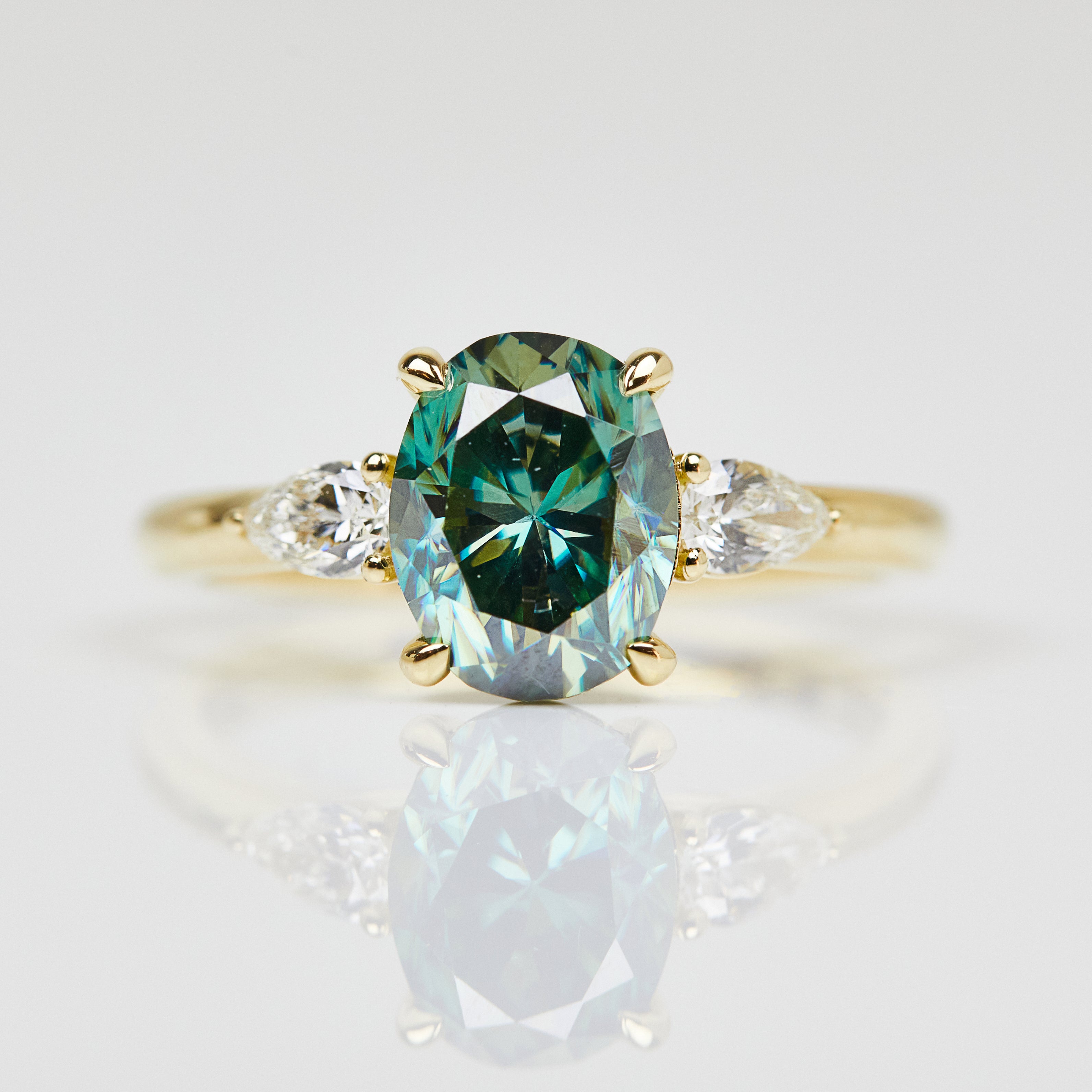 Coloured gemstone engagement rings