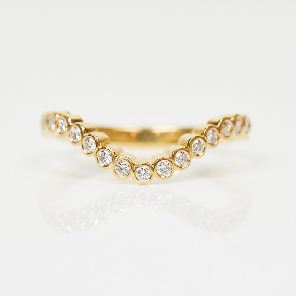 18ct yellow gold diamond wedding ring women