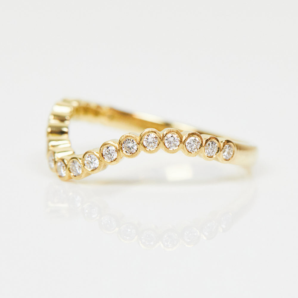18ct yellow gold diamond wedding ring women
