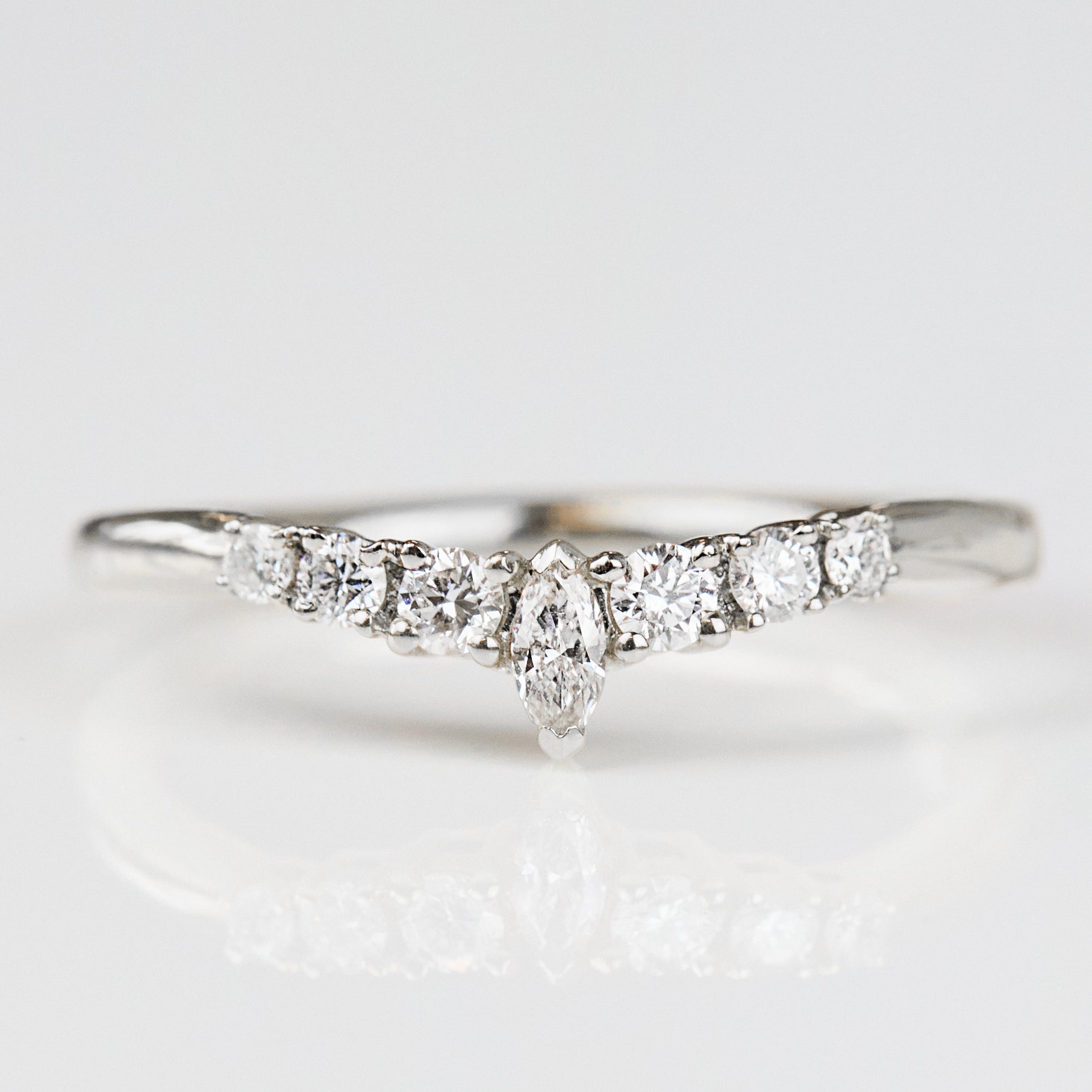 Platinum diamond wedding band
