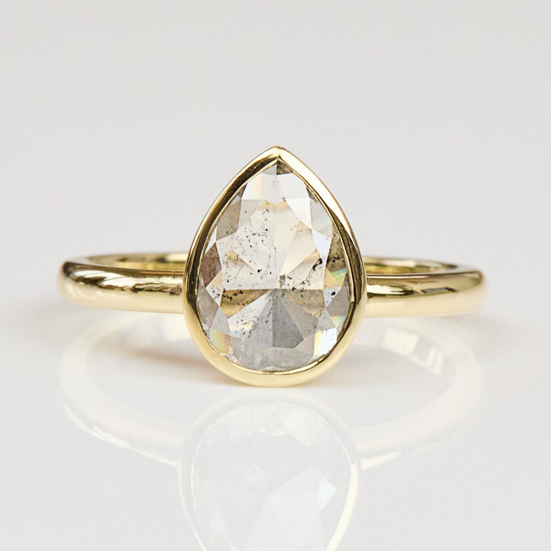 Pear Shape Diamond Engagement Ring, Juno Setting