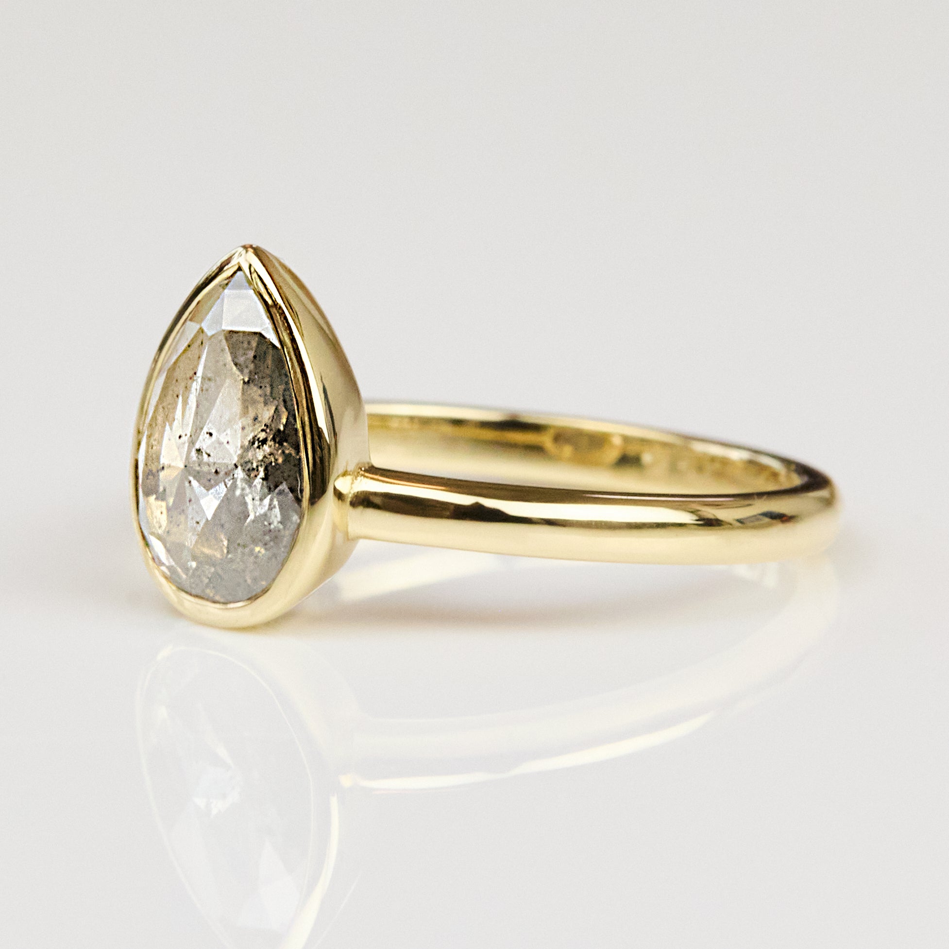 Pear Shape Diamond Engagement Ring, Juno Setting