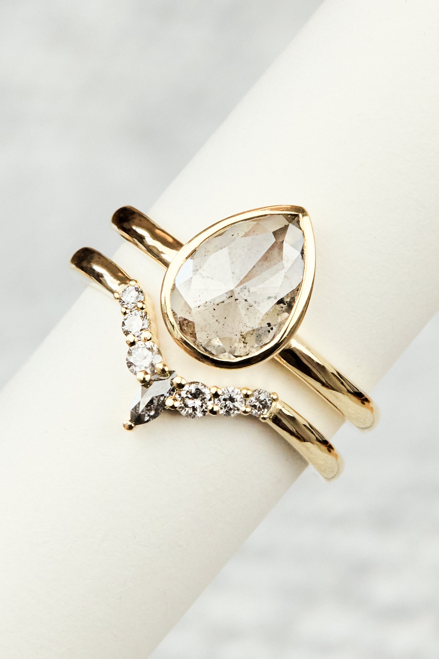 Pear Shape Diamond Engagement Ring, Juno Setting