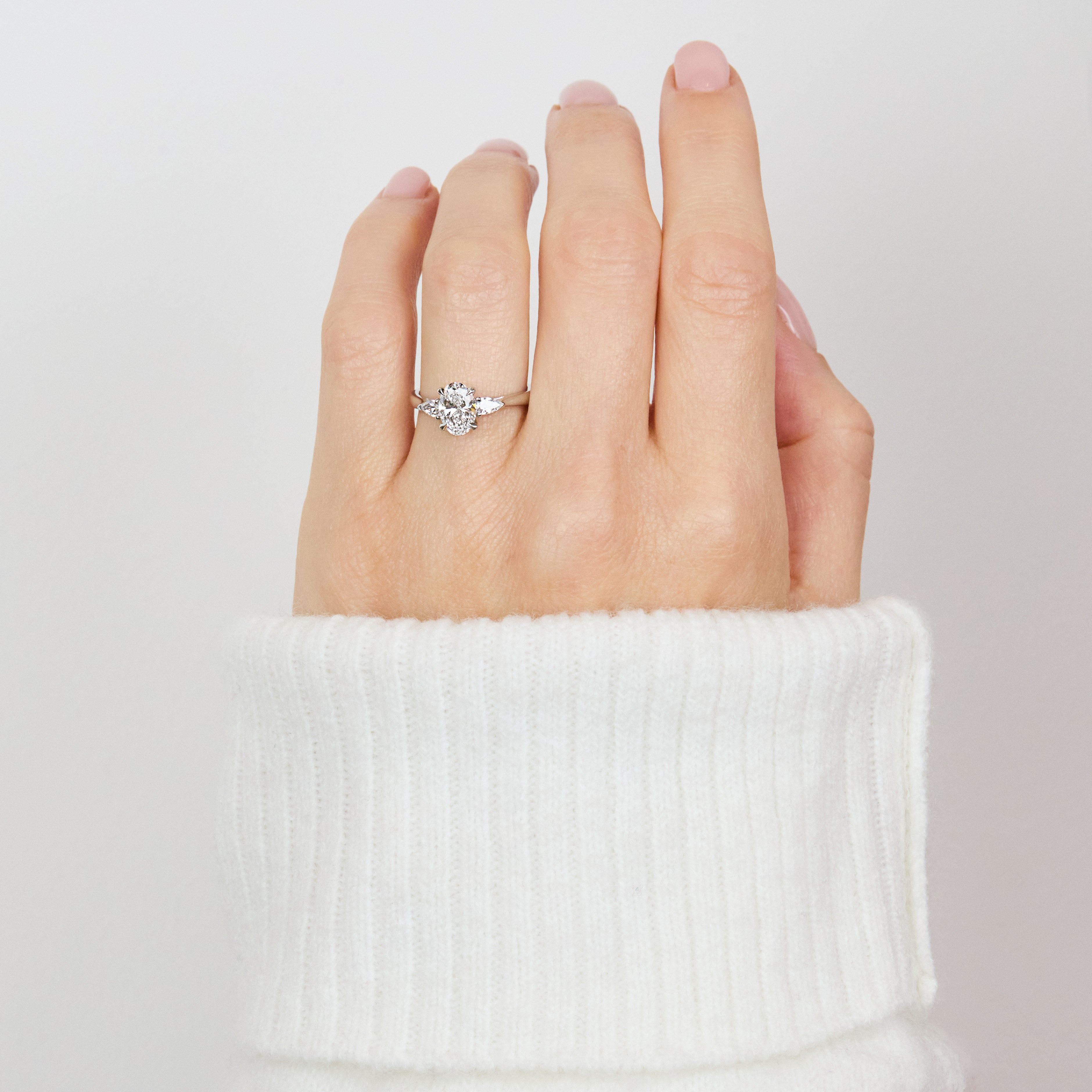 Oval Lab Grown Diamond Engagement Ring UK