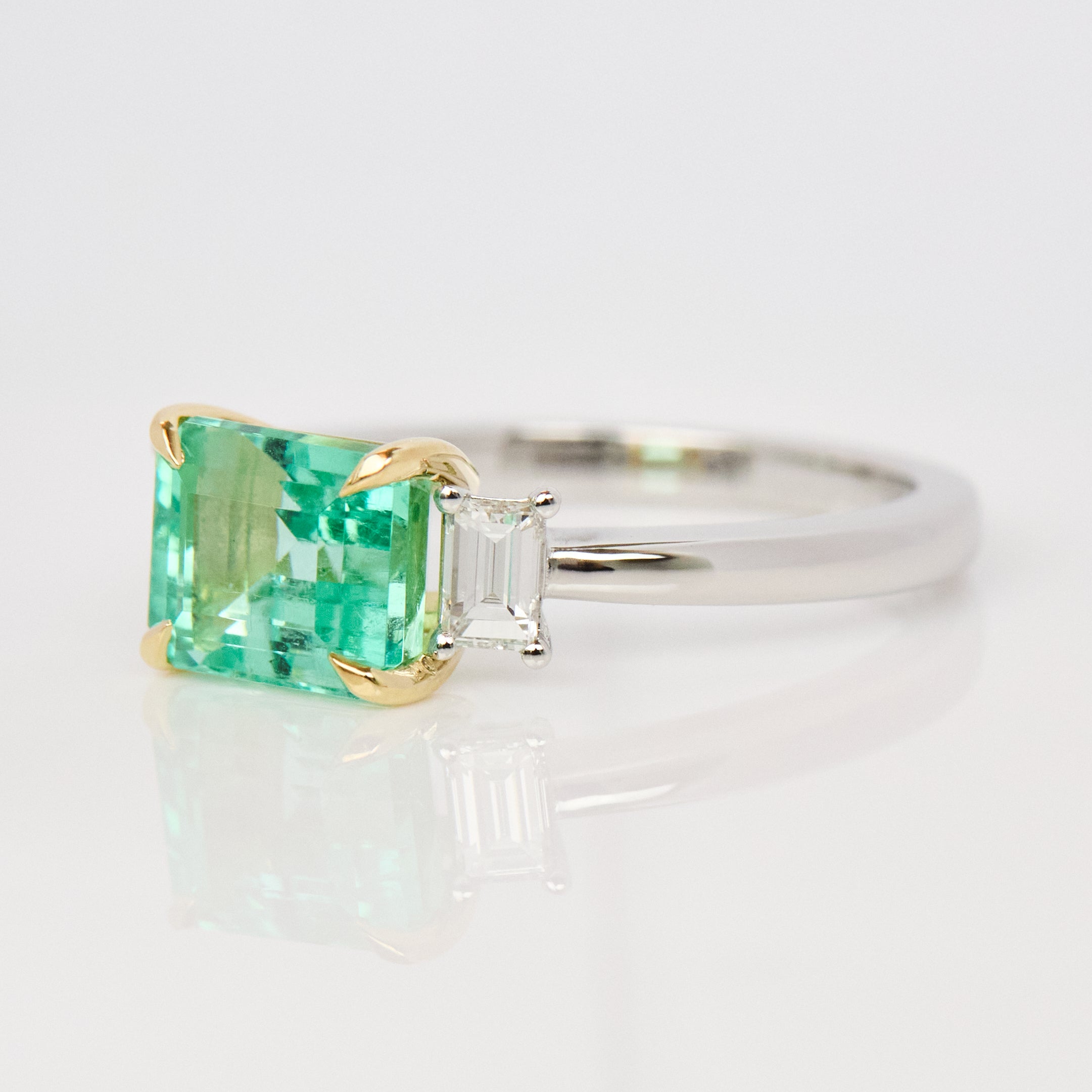 Brazilian Emerald Engagement Ring