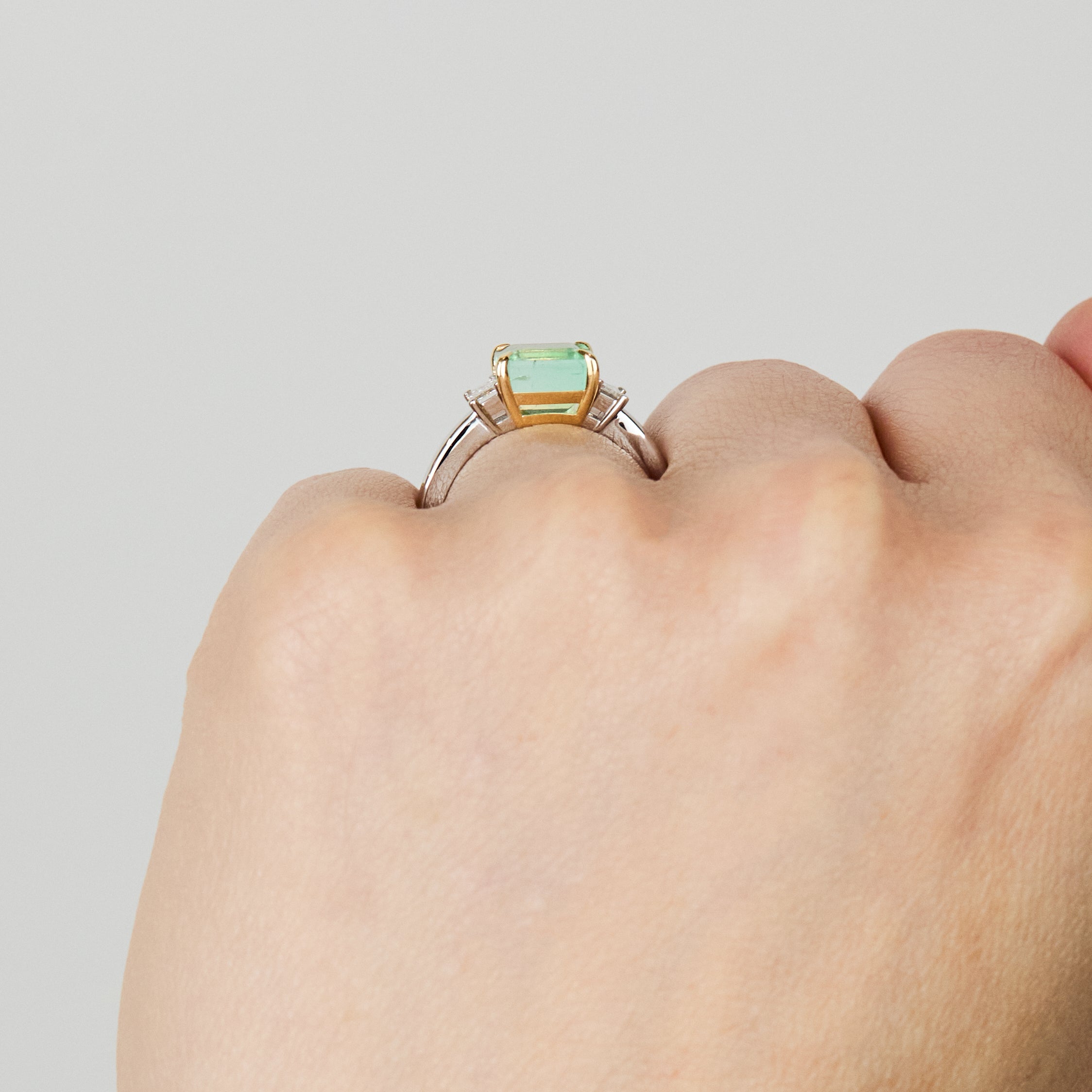 Brazilian Emerald Engagement Ring