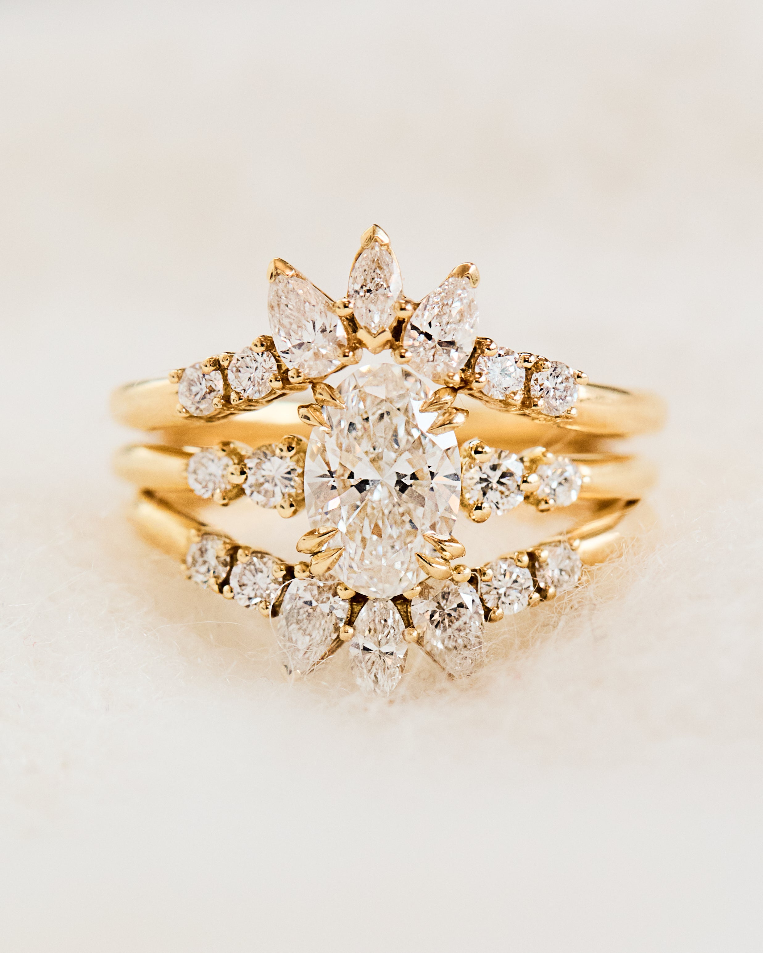 18ct Yellow Gold Oval Lab Grown Diamond Engagement Ring