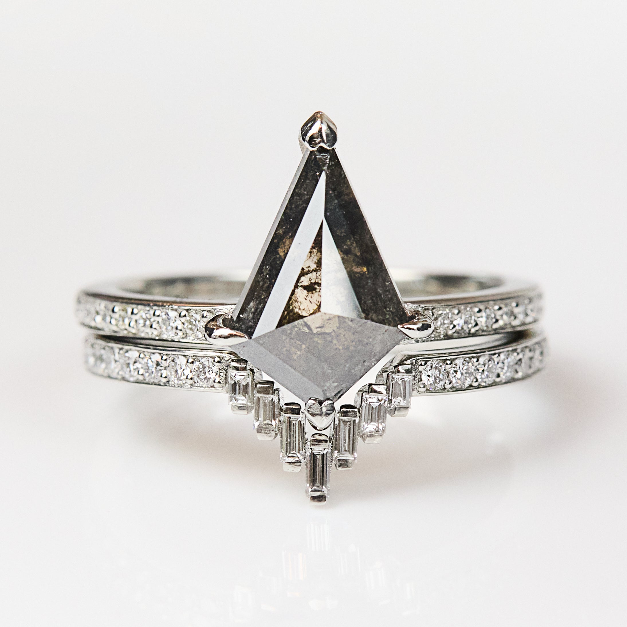 2ct Salt & Pepper Diamond Engagement Ring