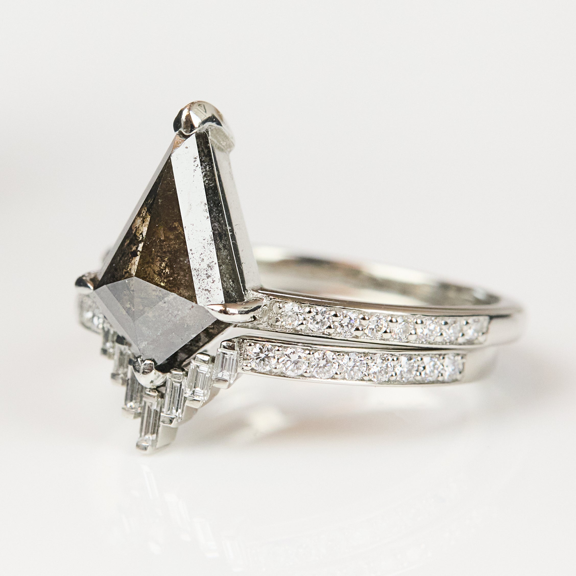 2ct Salt & Pepper Diamond Engagement Ring