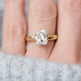 3ct Elongated Cushion Lab Grown Diamond Engagement Ring