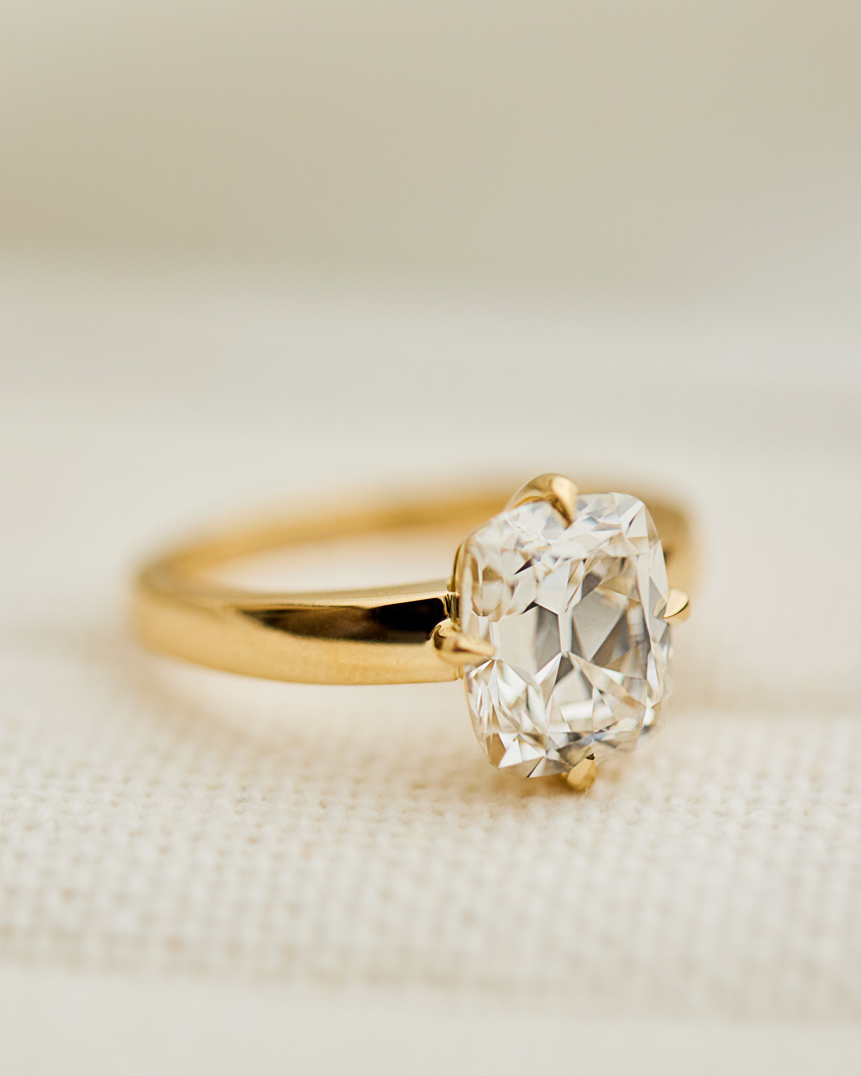 3ct Elongated Cushion Lab Grown Diamond Engagement Ring