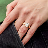 3ct Elongated Cushion Lab Grown Diamond Engagement Ring