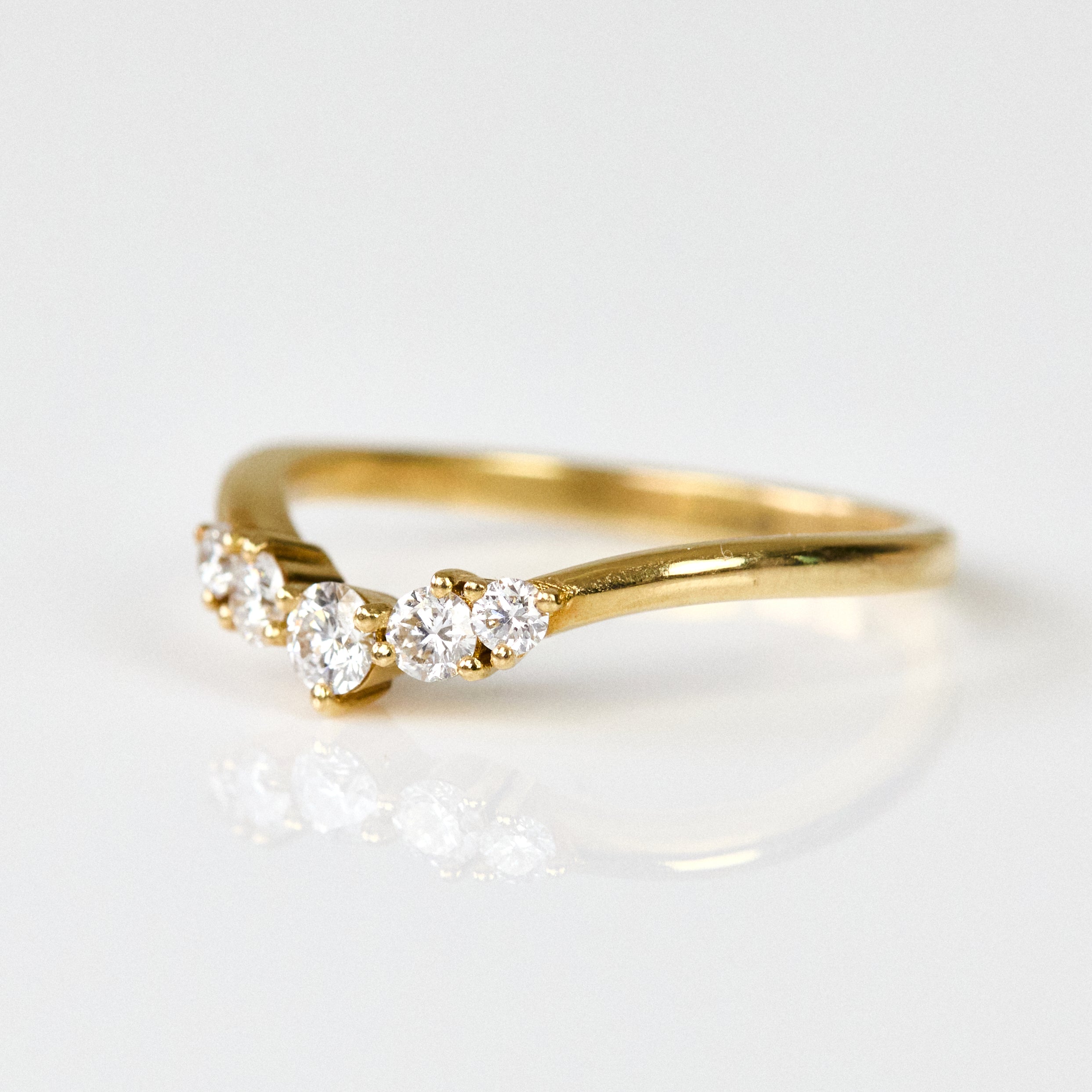 18ct yellow gold diamond wedding ring women