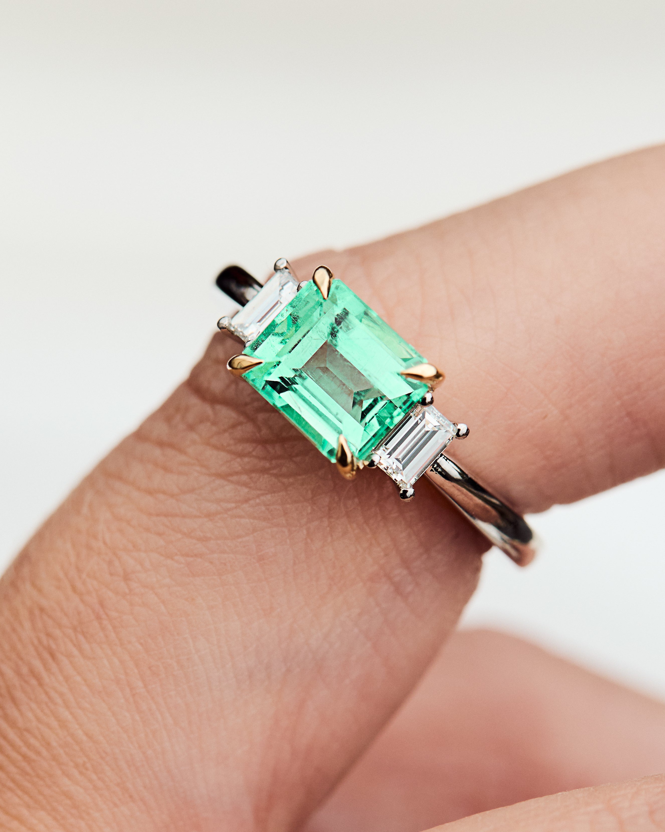 Brazilian Emerald Engagement Ring