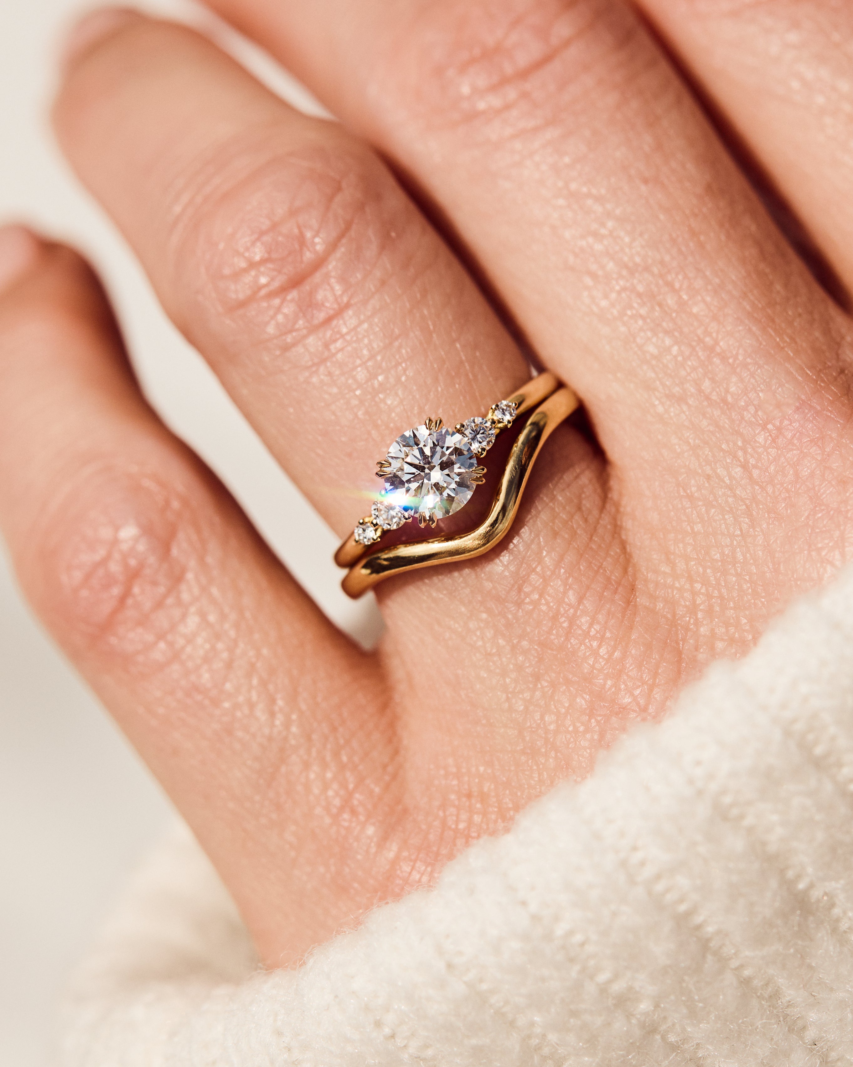 Alba Setting Lab Grown Engagement Ring