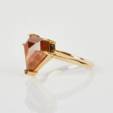 Brown shield Cut Diamond solitaire Ring