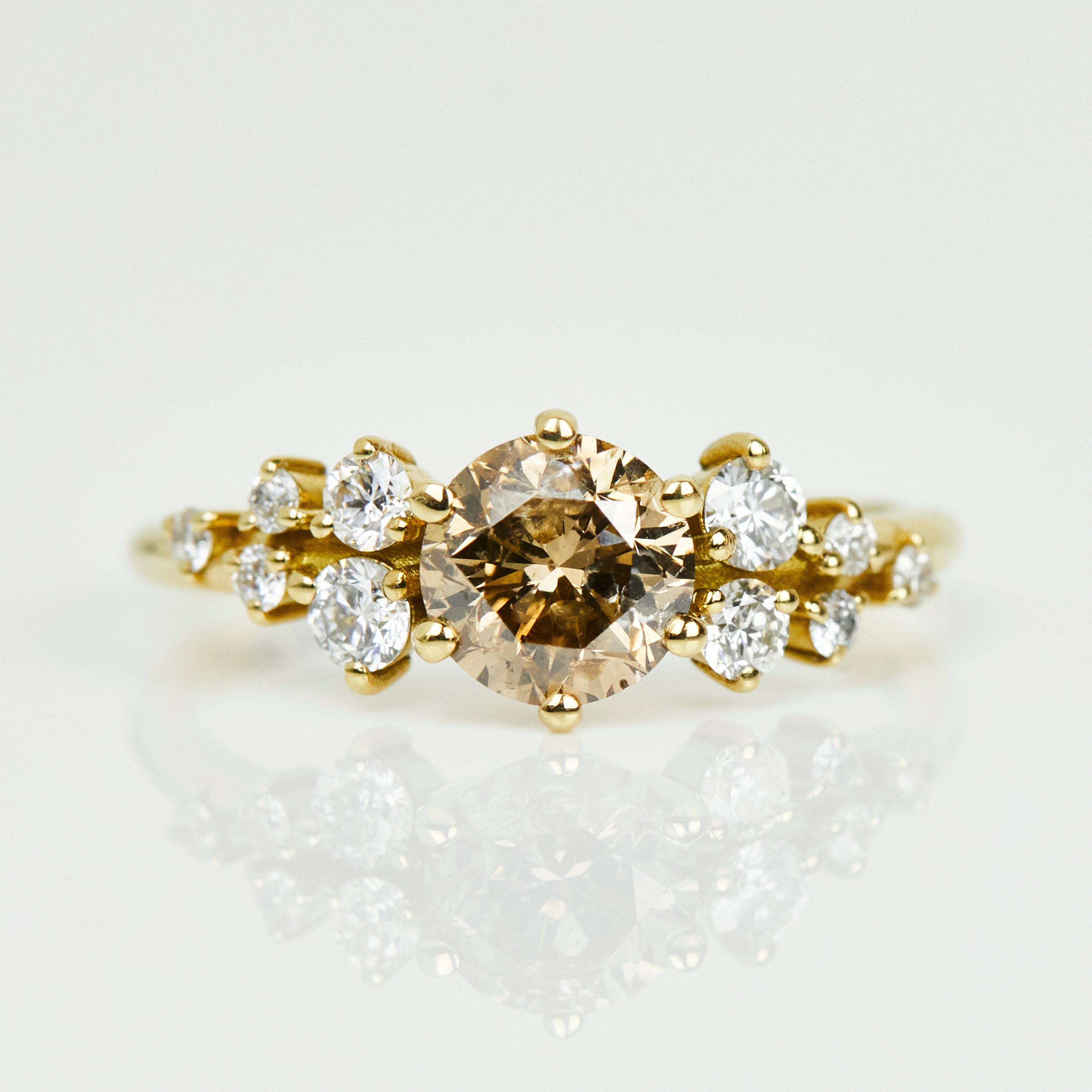 Coloured gemstone engagement rings