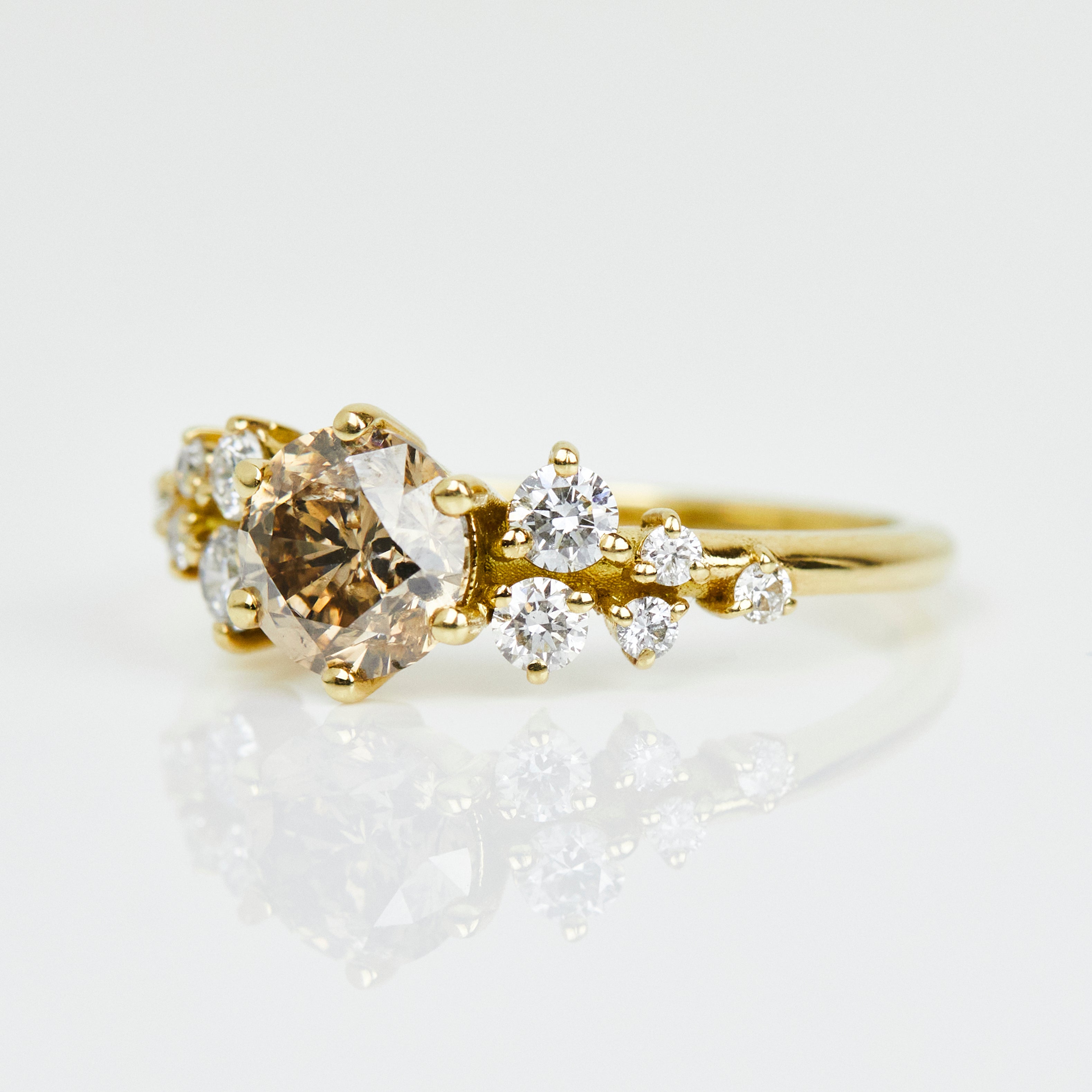 Coloured gemstone engagement rings