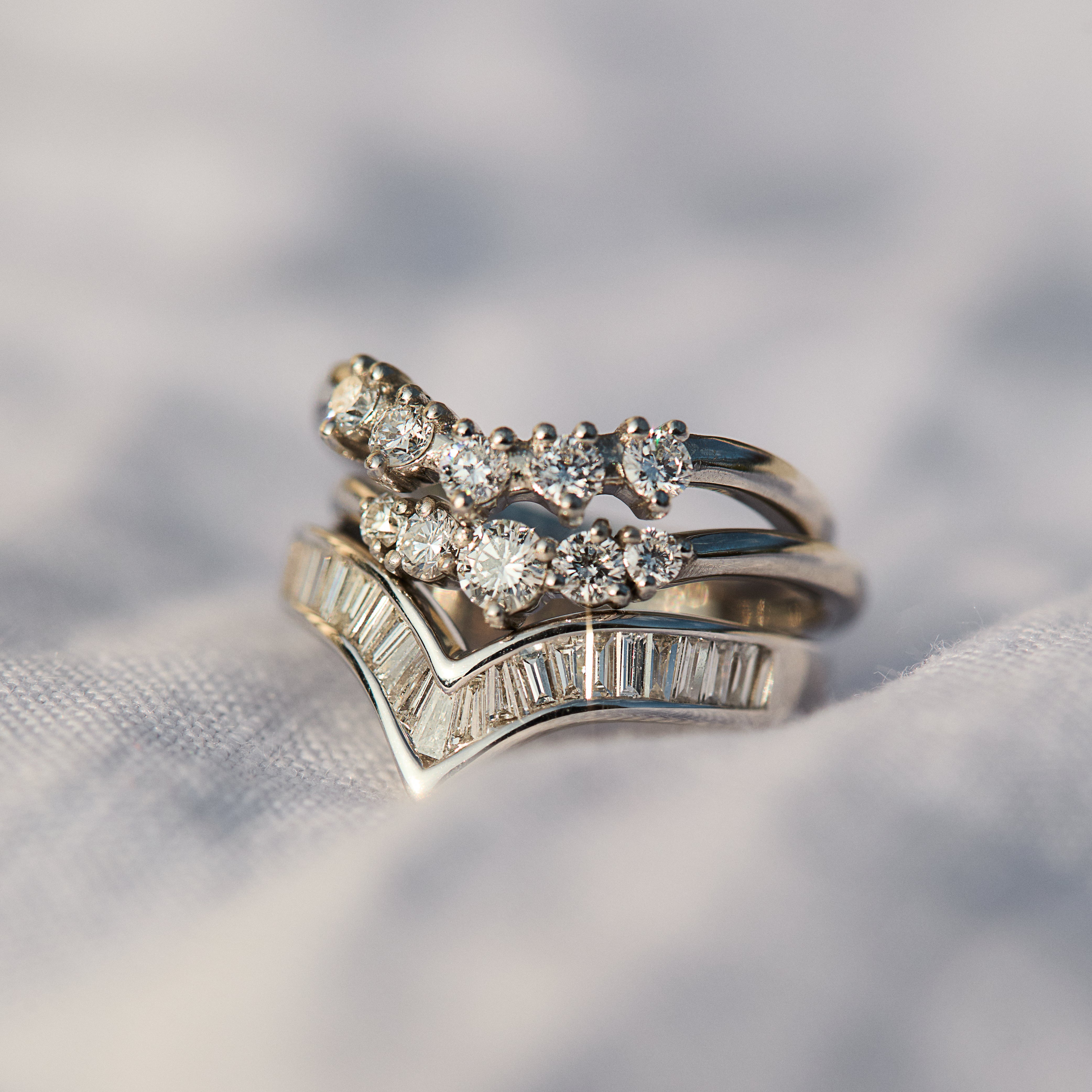 Diamond Wishbone Wedding Band