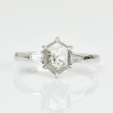Salt and pepper engagement ring