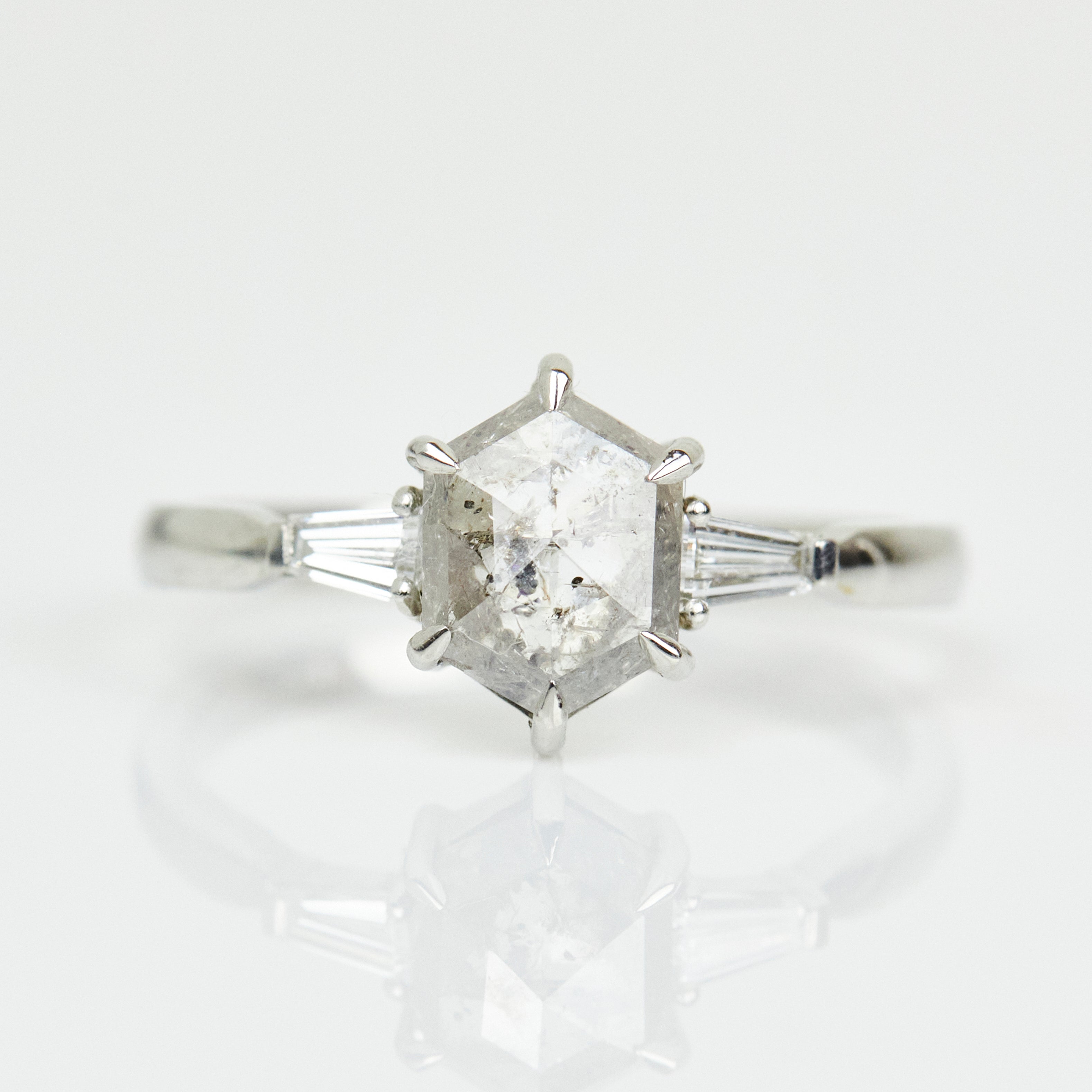 Salt and pepper engagement ring
