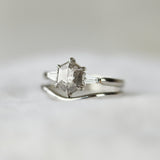 Salt and pepper engagement ring