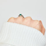 Lab-Grown Emerald Cut Emerald Engagement Ring