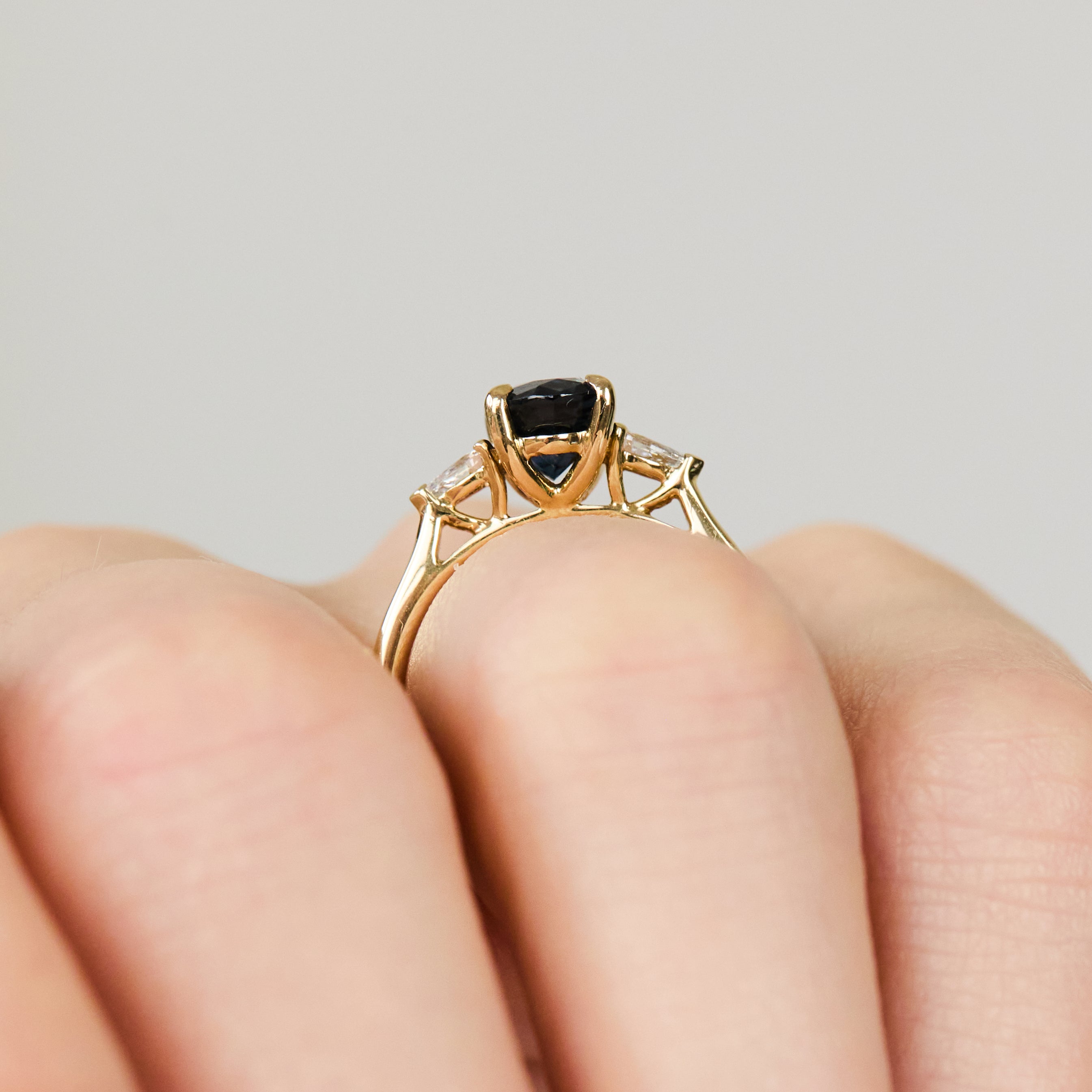 Teal sapphire rings