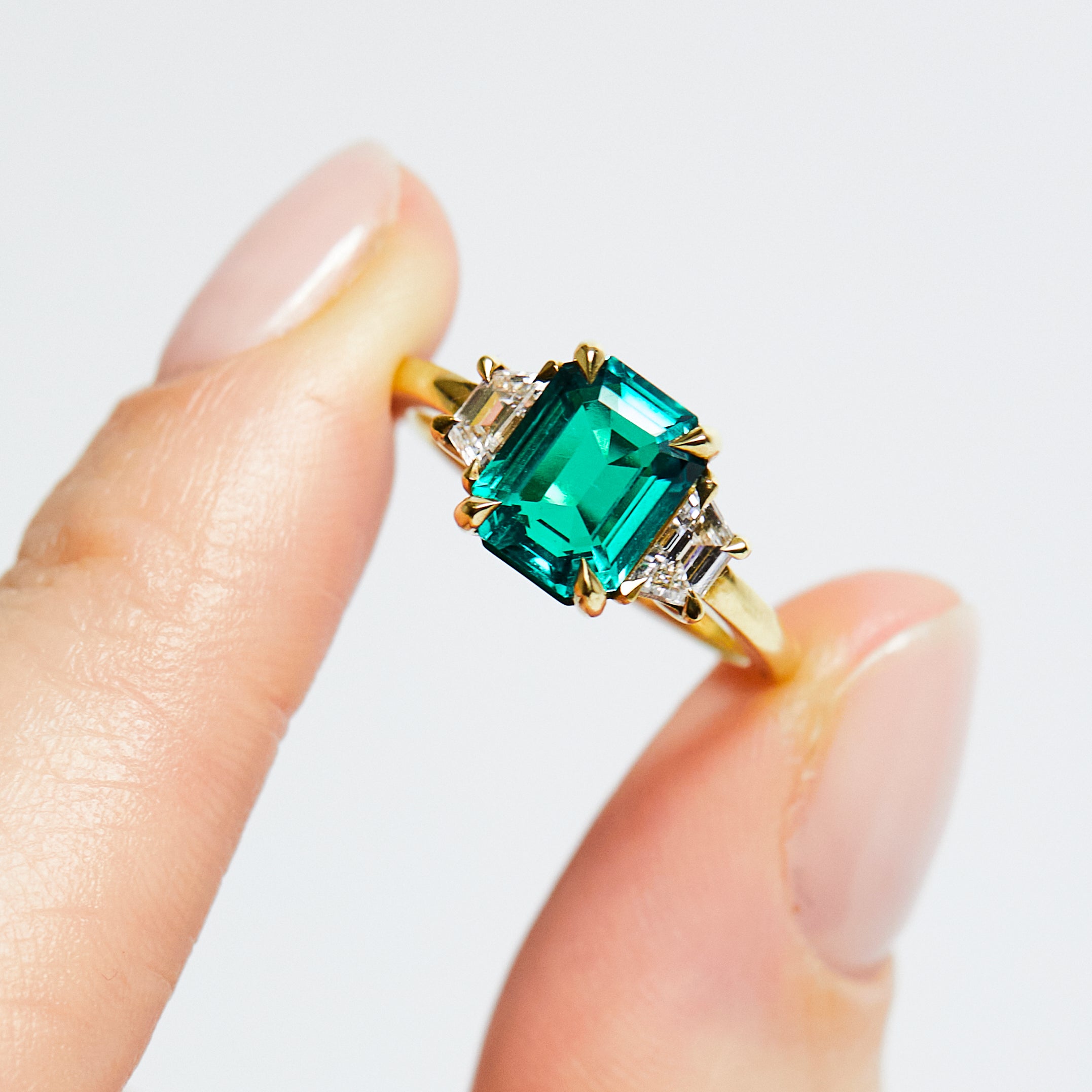 Coloured gemstone engagement rings