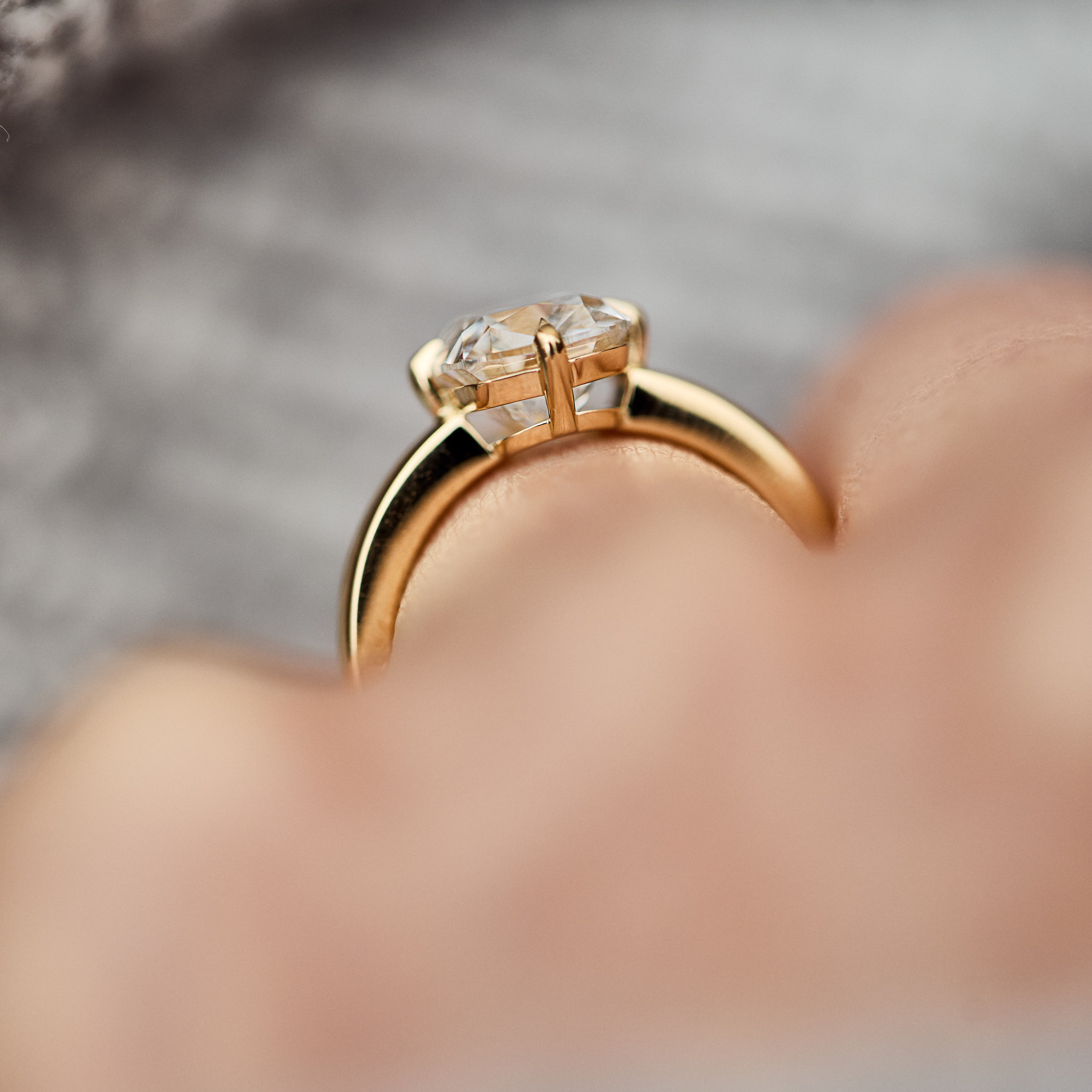 3ct Elongated Cushion Lab Grown Diamond Engagement Ring