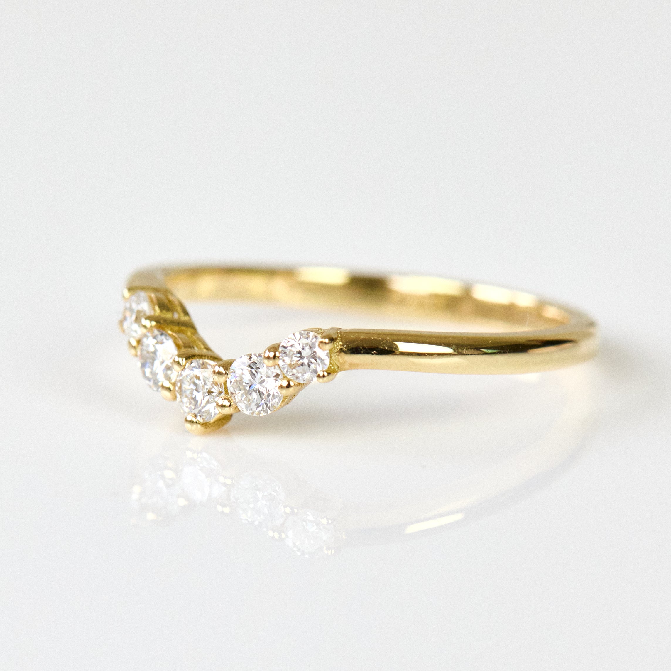 18ct yellow gold diamond wedding ring women