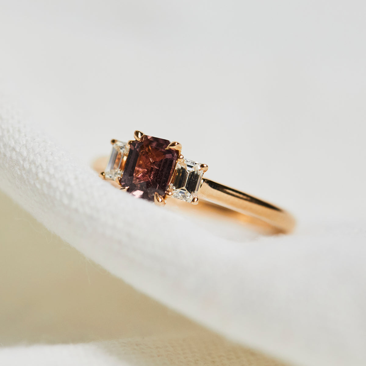 Coloured gemstone engagement rings