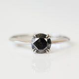 Round Black Salt & Pepper Diamond Engagement Ring