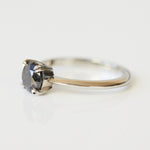 Round Black Salt & Pepper Diamond Engagement Ring