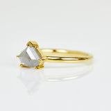 Shield Salt and Pepper Diamond Ring