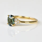 Teal sapphire rings