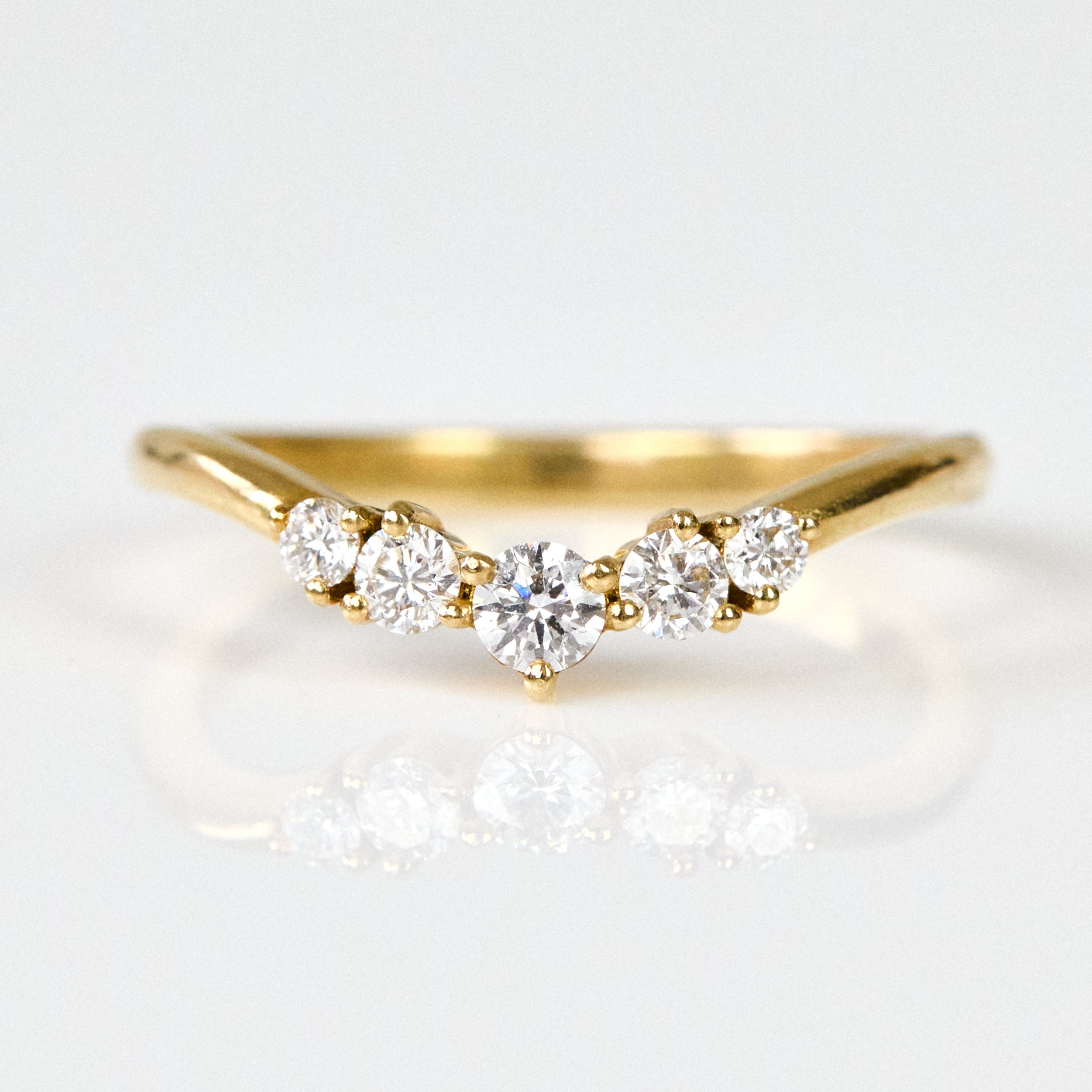 18ct yellow gold diamond wedding ring women
