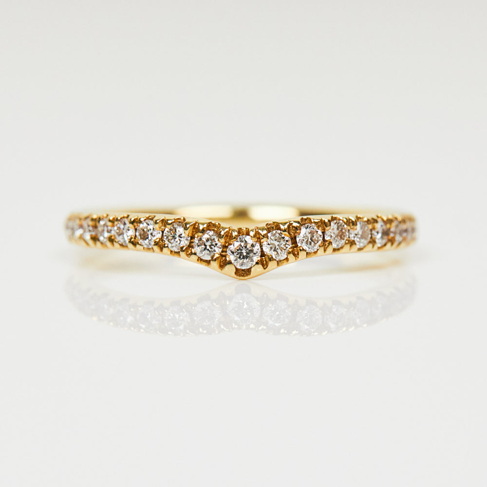 18ct yellow gold diamond wedding ring women