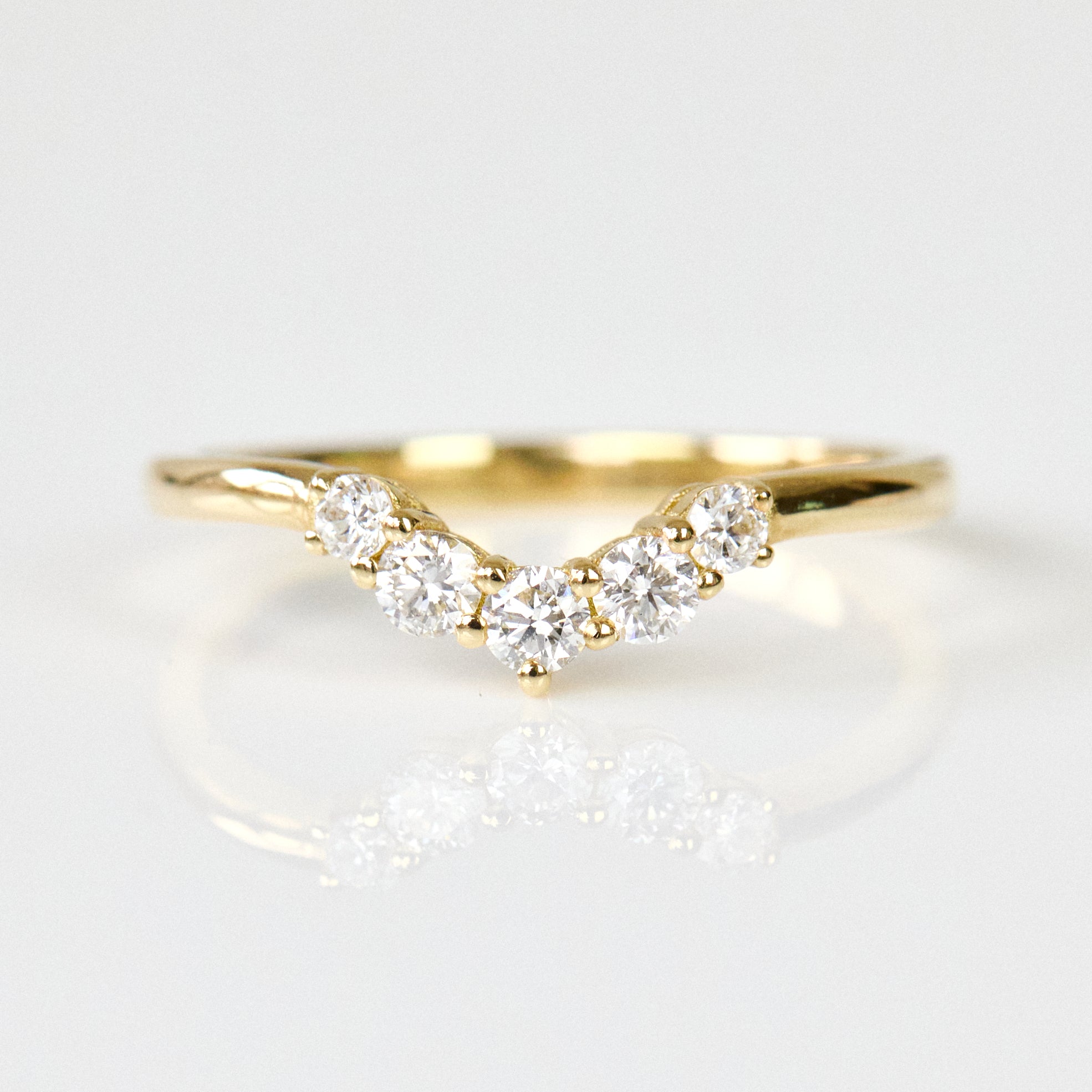 18ct yellow gold diamond wedding ring women