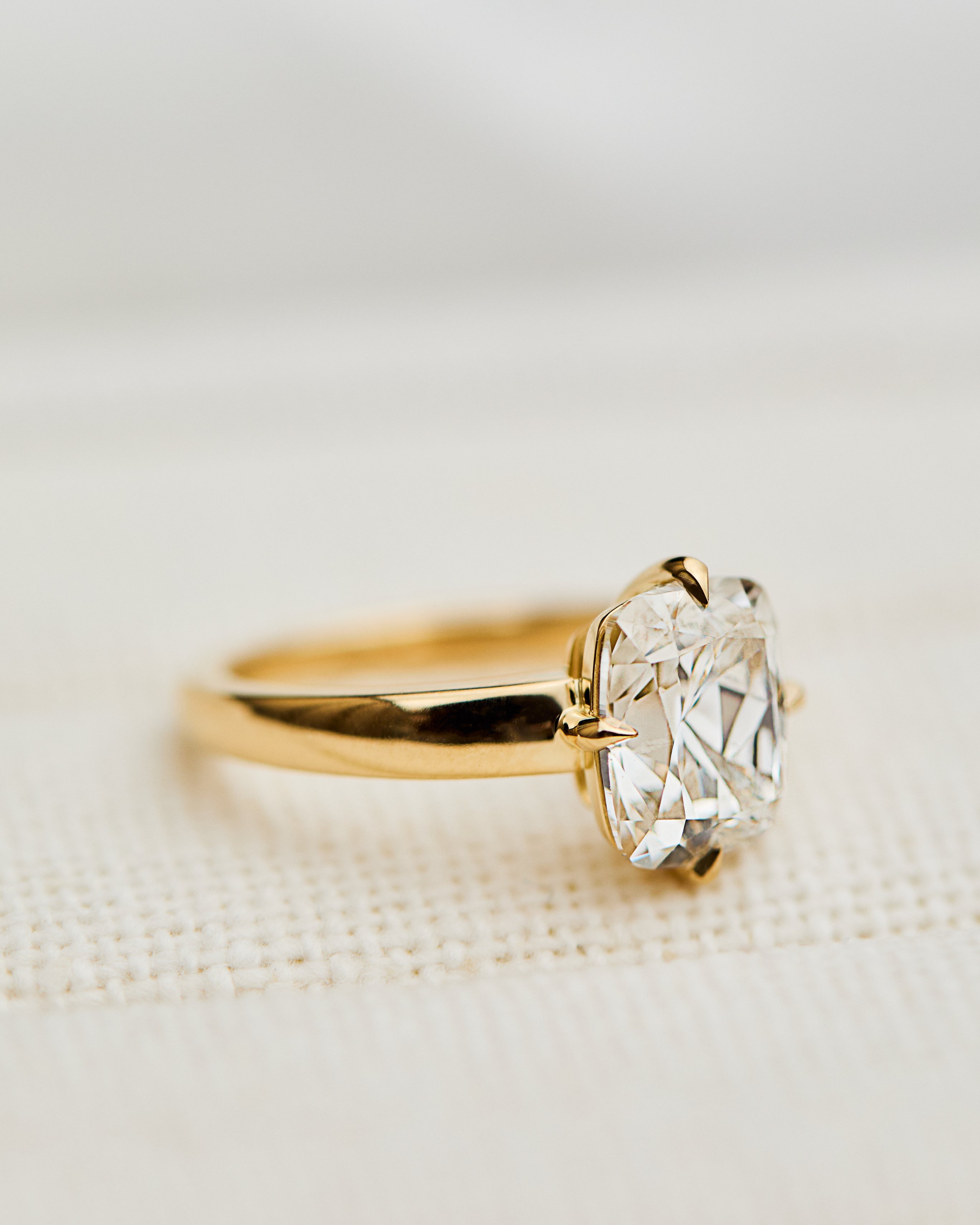 3ct Elongated Cushion Lab Grown Diamond Engagement Ring