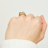 Marquise & Oval Salt and Pepper Diamond Engagement Ring, One of a Kind