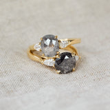 Salt and pepper engagement ring