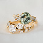 Oval Montana Mint Green Sapphire 
Engagement Ring, Cruz Setting